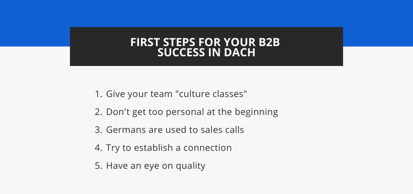 First Steps for Your B2B Success in DACH