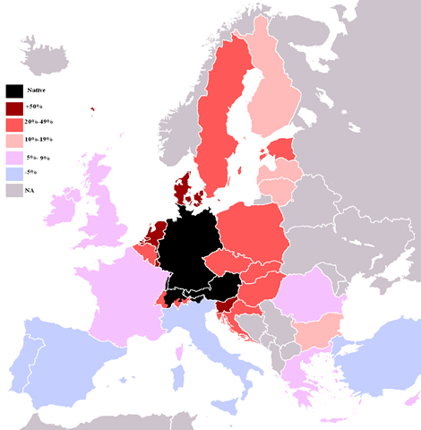 German language skills of European Union citizens